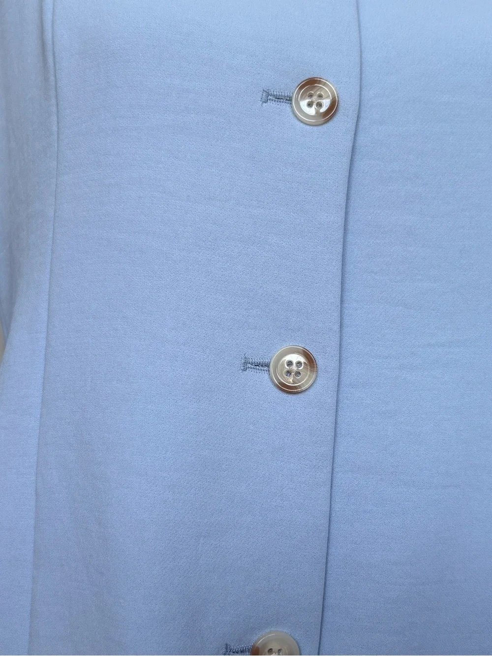 Abercrombie & Fitch Light Blue A-Line Mini Dress Square Neck Button Front LT